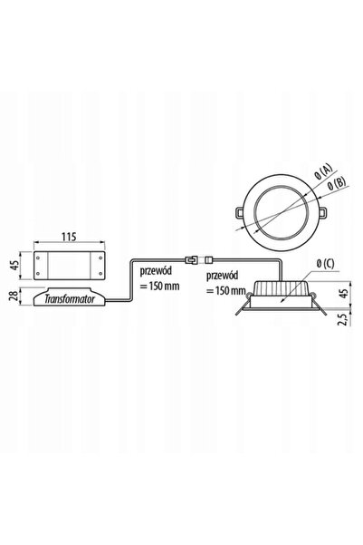 GTV LUMIER DOWNLIGHT ROTUND ÎNCASTRAT 13W