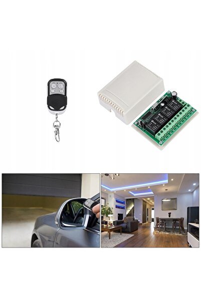 Rosfix Modul releu cu indicator 12V CC 433MHz cu 4 canale de comutare