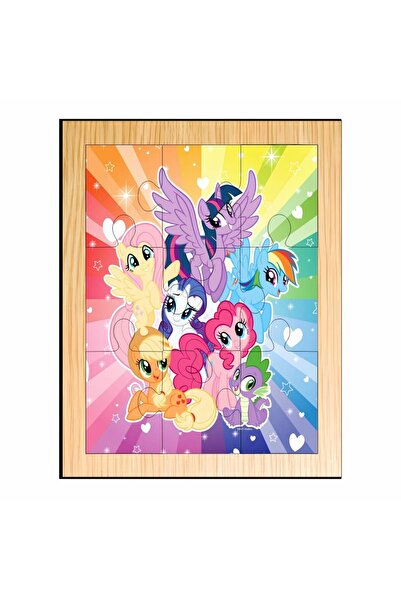 OEM Puzzle din lemn, My Little Pony, 9 piese, Multicolor, 15×12 cm, PDUV055