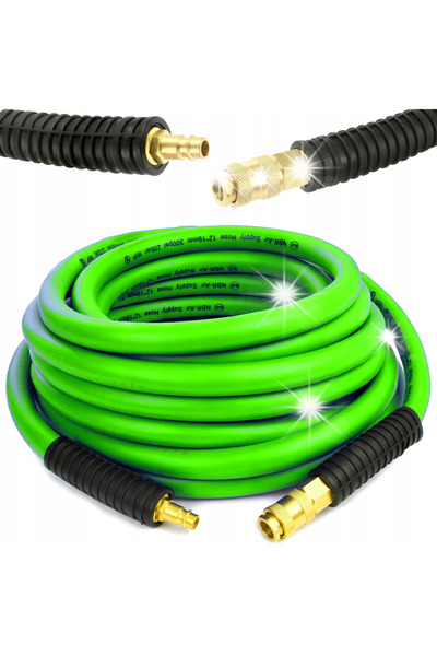 NO BRAND Furtun pneumatic de aer de 20M pentru compresor, 20 bari, 6x13mm, di...