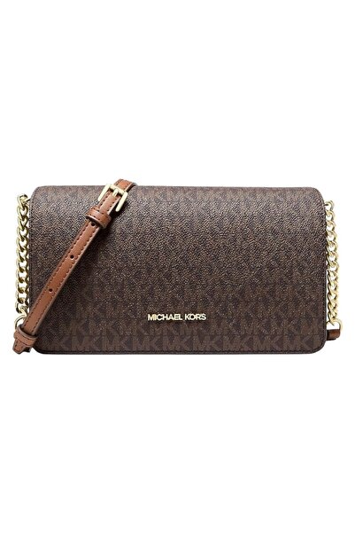 Michael Kors Τσάντα Χιαστί Jet Set Travel Καφέ (35F5GTVC8B) Γυναικεία