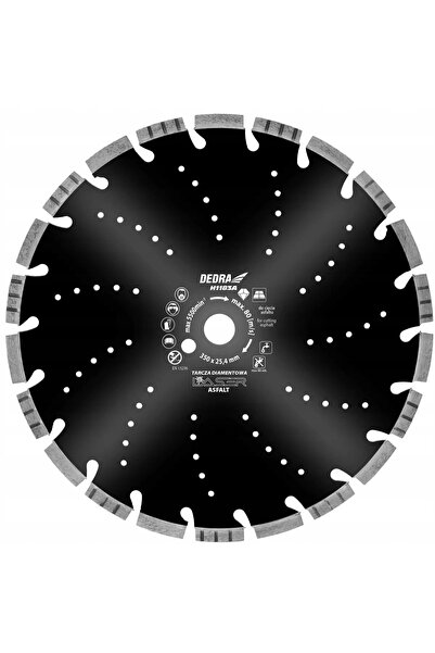 dedra LASER ASFALT 350mm Disc de tăiere a asfaltului segmentat cu diamant pen...