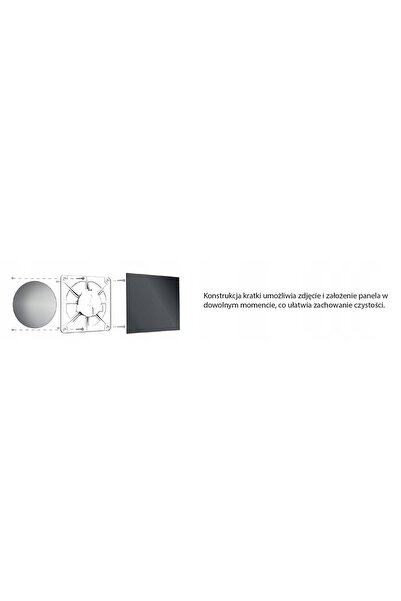 airRoxy PLACĂ DE STICLĂ NEAGRĂ LUCIOASĂ PENTRU VENTILATOR DRIM 100 ȘI 125