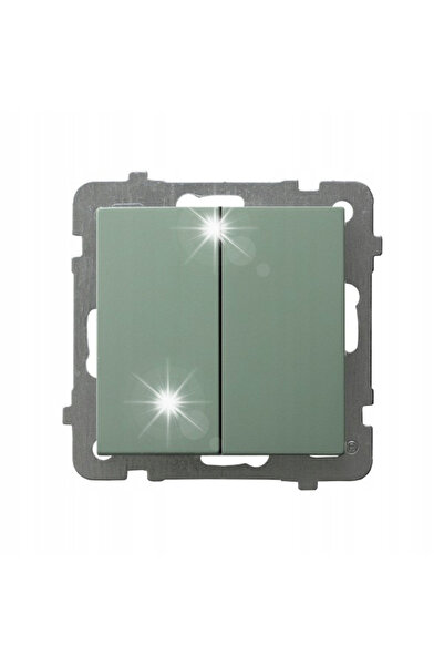 OSPEL Conector dublu în formă de cruce, model LP-19G/m/84, verde mat