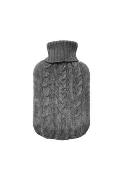 Generic Brand Husă tricotată gri pentru termofor/pătură izolatoare (fără căpt...