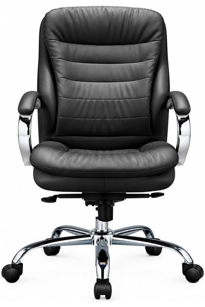 THE RED CREW TANGO-M High Back Executive Office Chair, Premium PU Leather, High-Density Foam, 5 Locking Positions, Chrome Armrests & Base, Class 3 Gas Lift, 2 Year