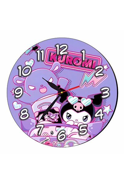 OEM Ceas Disney, Kuromi, Lemn, 30 cm, CSDUV123