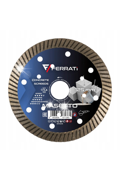 FERRATI Disc diamantat 1AIR TURBO MASETTO 150x22 pentru tăierea betonului și ...