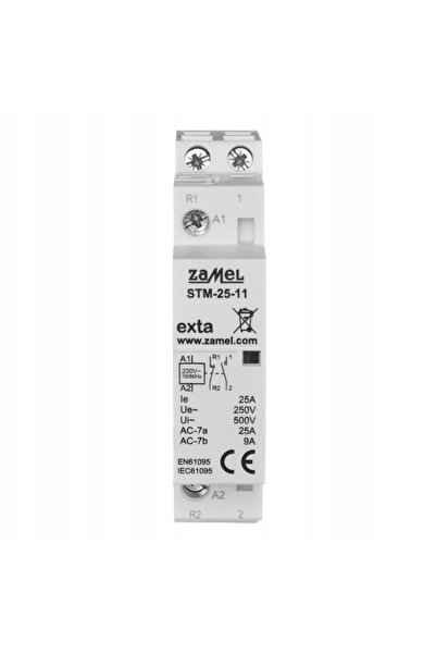 ZAMEL 25A 1xNO 1xNC 230V AC TIP STM-25-11 Contactor pentru instalații modulare