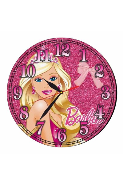 OEM Disney, Barbie, Ceas din lemn, 30 cm, CSDUV053