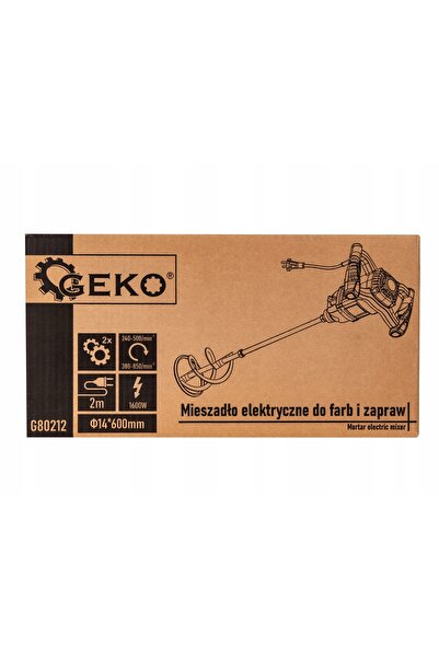 GEKO MIXER ELECTRIC DE 1600W CU DUA VITEZE PENTRU AMESTECAREA VOPSELEI, ADEZI...