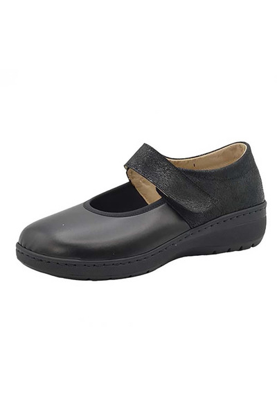 OEM Pantofi elastici 9234 negri, picior lat