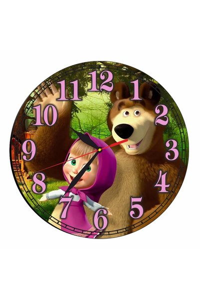OEM Ceas Disney, Mașa și Ursul, Lemn, 40 cm, CSDUV067