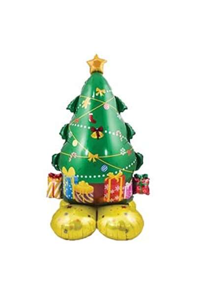 OEM Balon din Folie Metalizat Brad Verde cu Baza de Craciun - 72x114cm