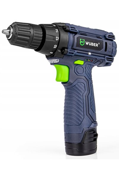 wüber Bormașină reîncărcabilă 2XAKU + Kit de accesorii XL 18V 2 trepte de vit...