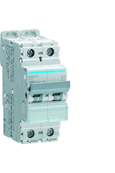 hager Disjunctor MCB 10kA/15kA 1P+N B10A