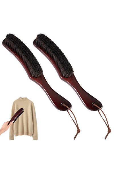 Generic Brand Set de 2 perii pentru scame, perie pentru jachete (Maro)