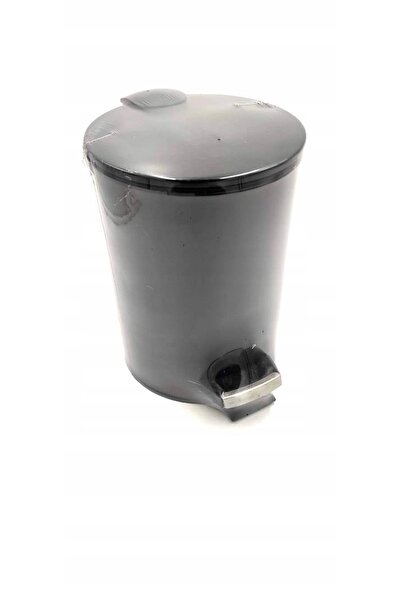 Bisk Coș de gunoi negru de 3L cu pedală practică - Perfect pentru baie