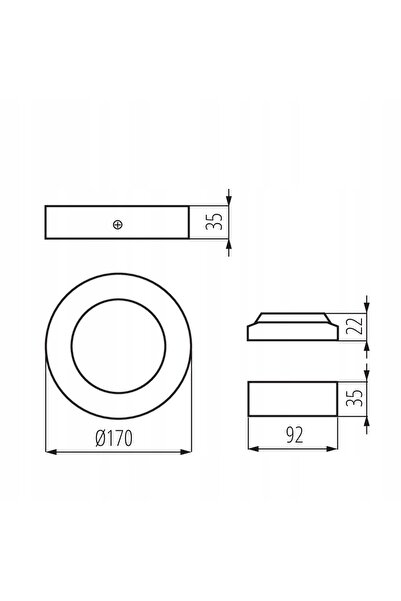 KANLUX Downlight LED 12W Alb Neutru