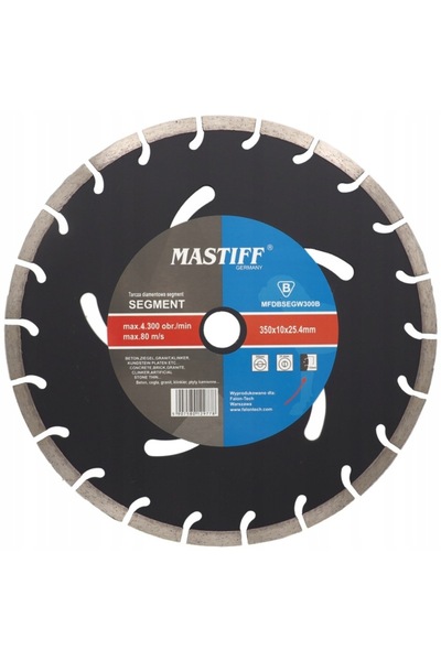 MASTIFF Disc diamantat pentru tăierea betonului 350x25,4mm