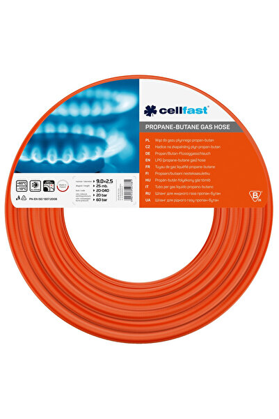 Cellfast Furtun pentru gaz propan-butan 9x2.5x25m