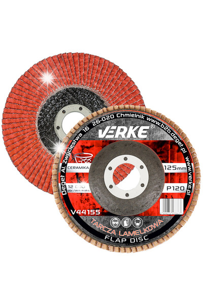 VERKE Disc lamelar ceramic abraziv de șlefuit 125MM P120