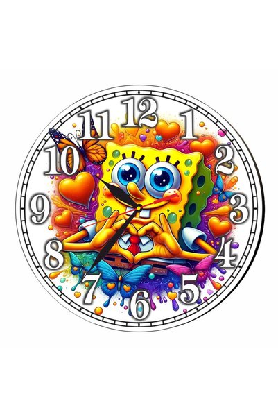 OEM Ceas Disney SpongeBob, Lemn, 40 cm, CSDUV129