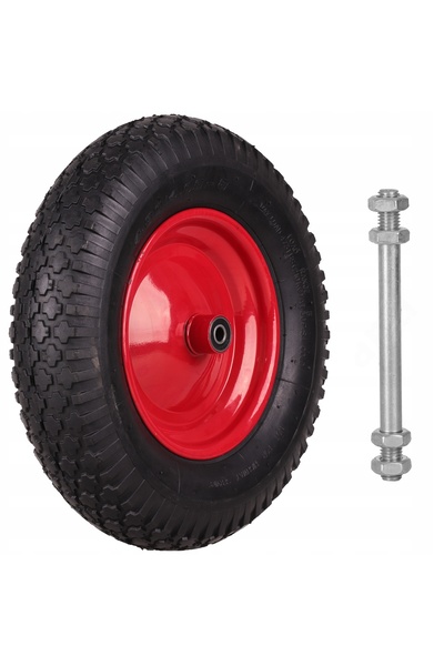 GEKO Roată pentru roabă, roabă 4.00-8 + axă 15x150mm