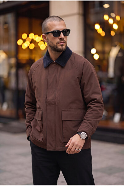 BASEL.CO Collar Detailed Bag Pocket Jacket/Mantle