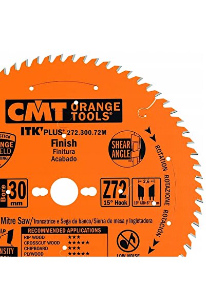 CMT Disc de tăiere ultra subțire ITK Plus Crosscut 300x30 72Z