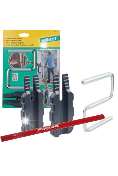 Wolfcraft 3674000 Kit de montaj pentru ușă (sau: Kit de fixare pentru ușă) pe...