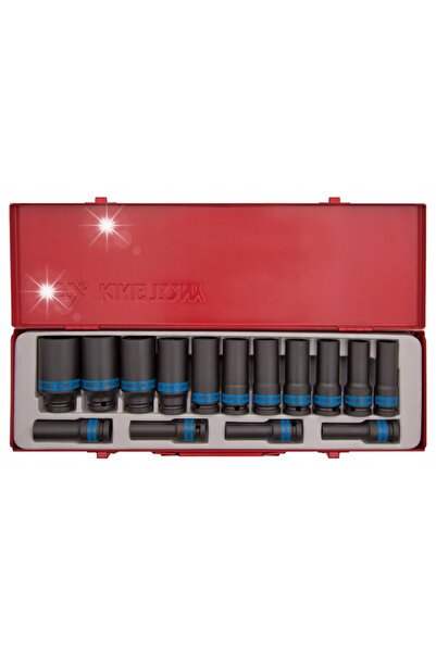 King Tony Set de chei tubulare de impact lungi, cu 12 laturi, 1/2 ", 15 buc. ...