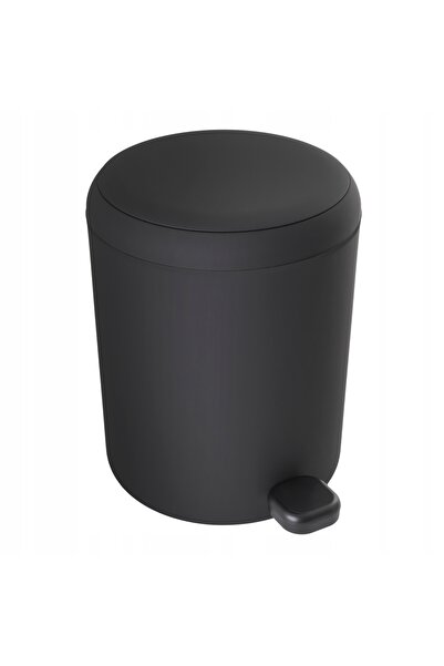 AWD Interior Coș de gunoi de 5 L pentru baie și toaletă, negru, mic, cu pedală