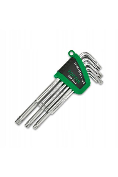 TOPTUL SET COMPLET HEXAGONAL TORX LUNG T10-T50 9 PIESE GSN-09LS