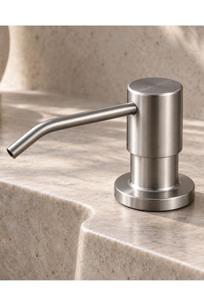 Fualora 500 ml Built-In Liquid Soap Dispenser Inox Brushed Nickel Countertop Soap Dispenser