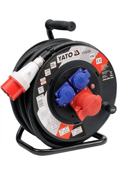 NO BRAND YATO Tambur prelungitor cu cablu de alimentare 25M 3x2.5MM 230/400V ...
