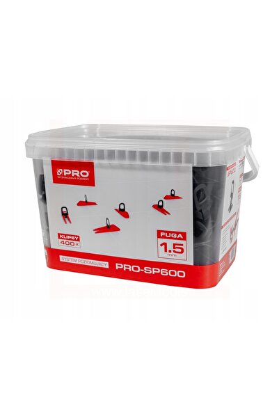 PRO Sistem de nivelare cleme de 1.5 mm 400 bucăți Găleată de 5 litri PRO-SP600