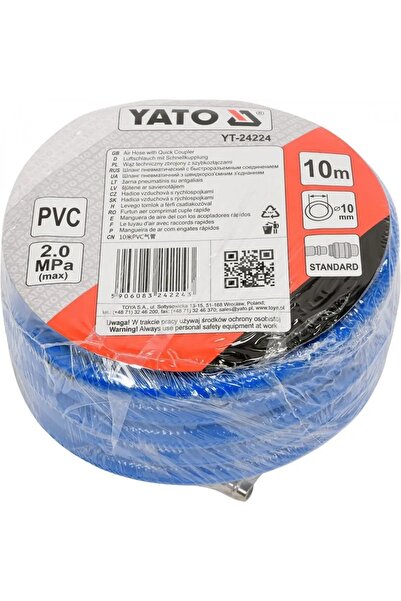 yato Furtun pneumatic din PVC cu cuplare rapidă 10mm x 10m