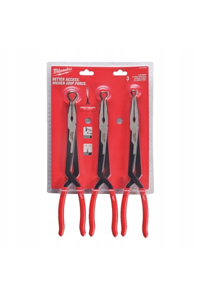 Milwaukee Clești lungi cu fălci cu ochi, set (8, 12,7, 19mm)