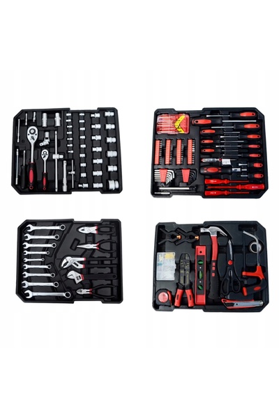 Kraft&dele 188 piese set de scule metalice, trusă profesională cu chei.