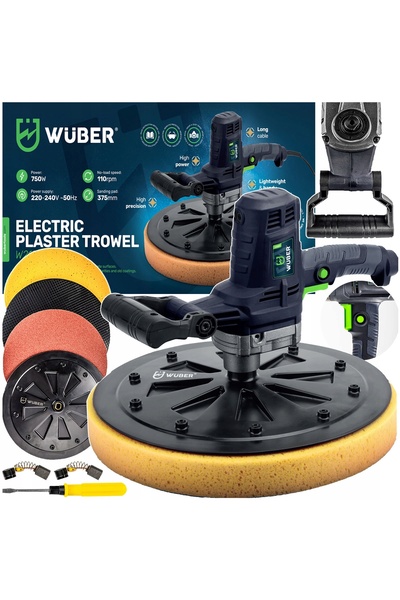 wüber Mașină de șlefuit și polizat ciment și gips de mare putere 750W