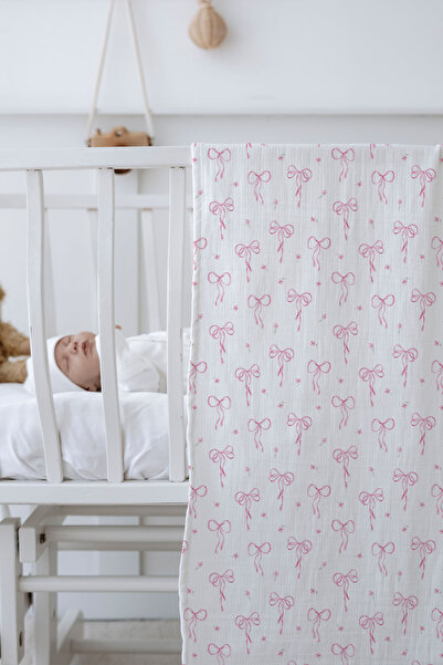Tuğba Kuğu 4 Layer Muslin Blanket - Dainty Bows