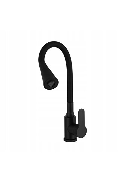 Gamma Baterie de bucătărie neagră, cu jet elastic, 2 funcții, 360 °