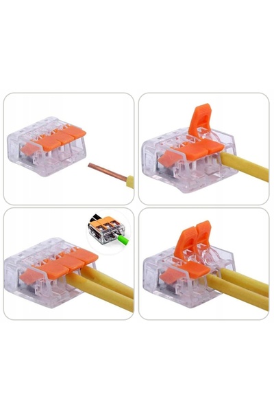 Rosfix CONETORI RAPIDI PENTRU CABLURI ELECTRICE 90 BUCĂȚI