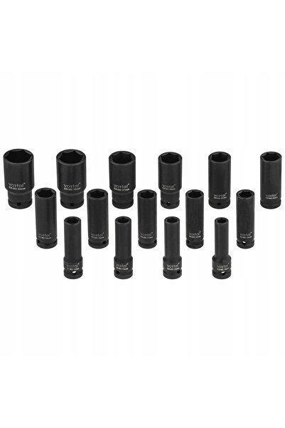 Vorfal Set de chei tubulare de impact lungi 1/2 CR-MO 10-32mm, cu 6 puncte, î...