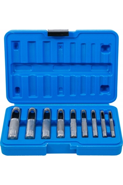 BGS technic Perforatoare pentru piele și cauciuc 3-12 mm 9 bucăți BGS