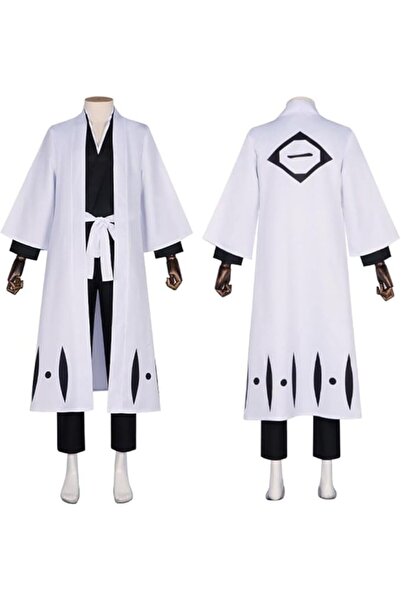 Funny Party Team Στολή Cosplay Τζούσιρο Ούκιτακε – Bleach, Λευκό Κιμονό με Πα...