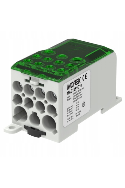 MOREK OJL280A bloc de distribuție verde 1xAl/Cu120 ieșire 2x35/5x16 4x10mm²