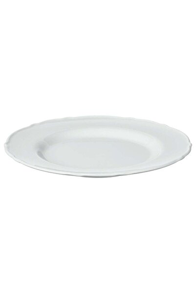 Generic Side Plate, Feldspar Porcelain, Ruffled Edge, White, 22 cm