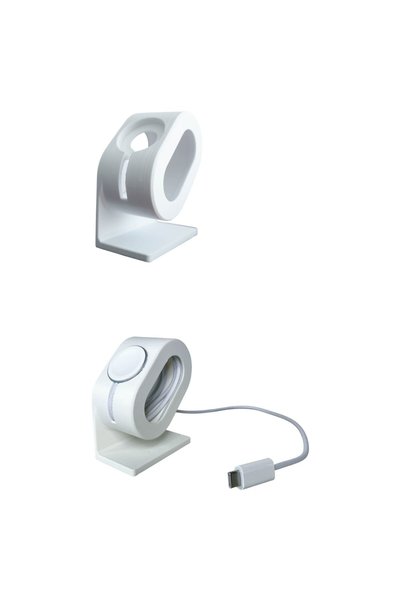 OEM Suport de încărcare Apple Watch – Suport de birou, Plastic rezistent, Alb